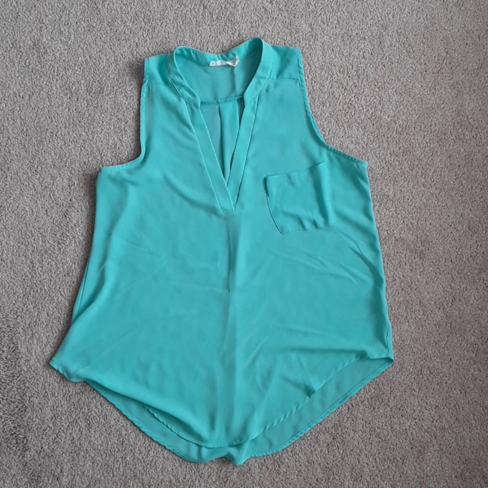 Lush teal tank top size medium